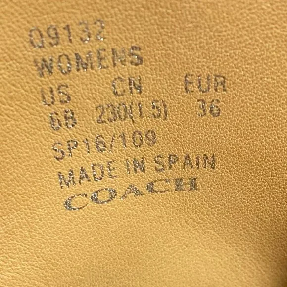 COACH Black Whipstitch High Top Creeper Women's - Picture 5 of 13